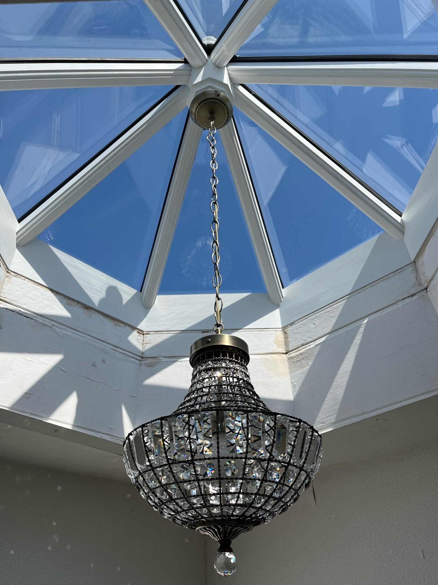 Bespoke timber roof lantern manufactured and fitted by G J Low Joinery