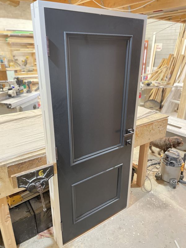 Internal door made from composite timber, manufactured and painted