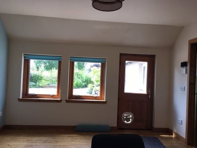 Room before extension and sliding door installation