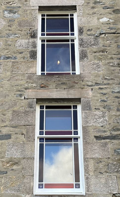 Historic sash and case windows before restoration